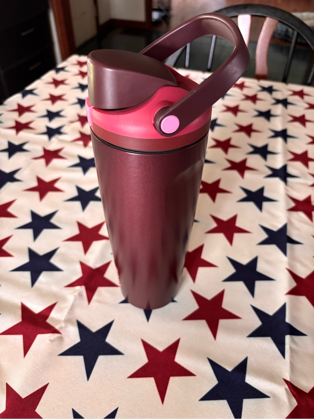 30 oz Owala free sip and sway - color is Wine and Pink